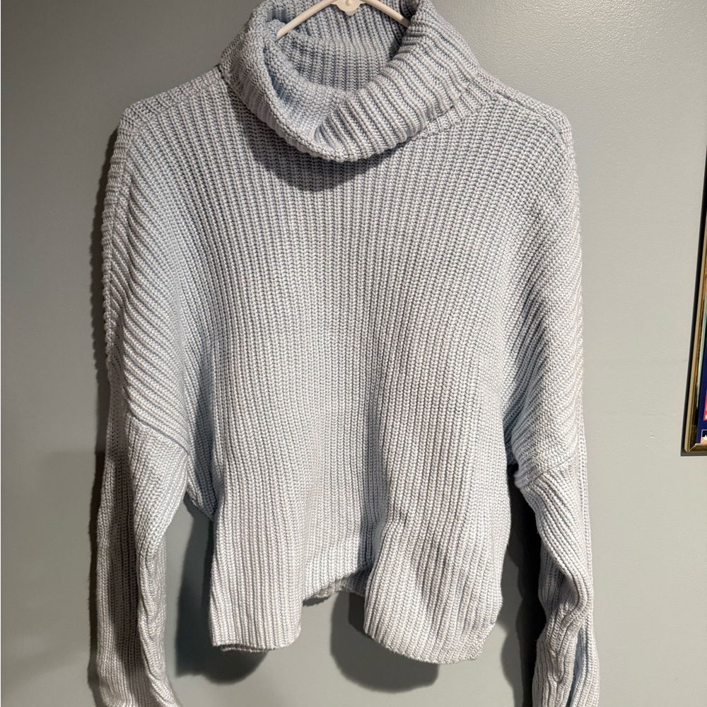 Abercrombie & Fitch Light Gray Cowl Neck Sweater